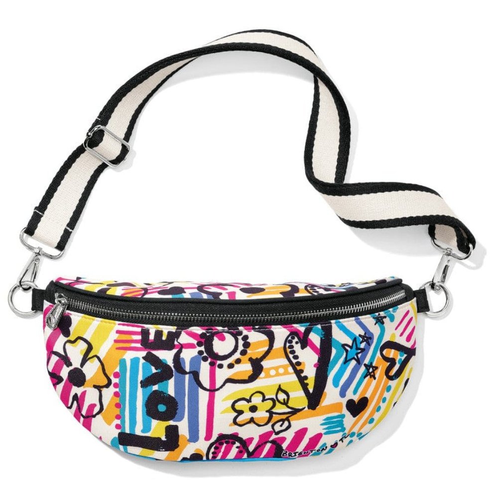 Brighton Graffiti Love Crossbody Belt Bag NWT
